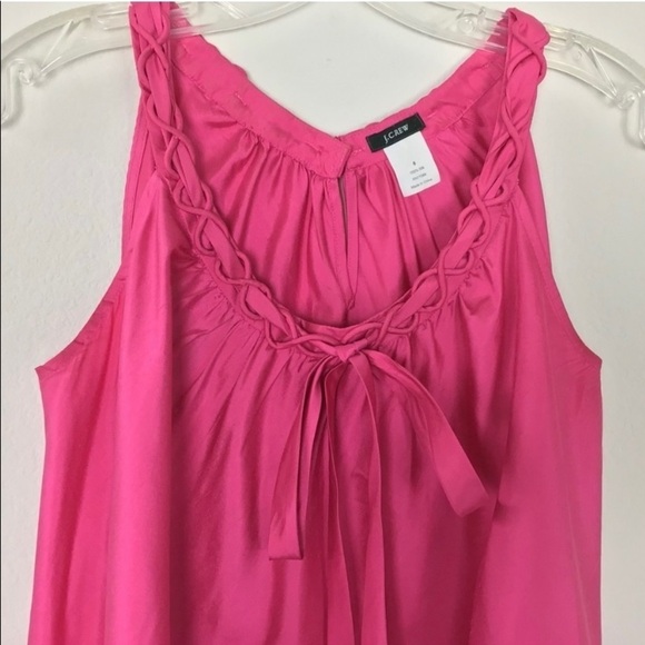 J Crew Breaded Top Vibrant Pink Size 8 - Picture 5 of 11
